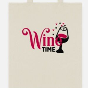 Wine time tote bag